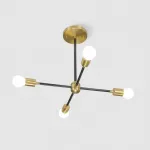 Люстра на штанге SPUTNIK D51 Gold/Black tubes