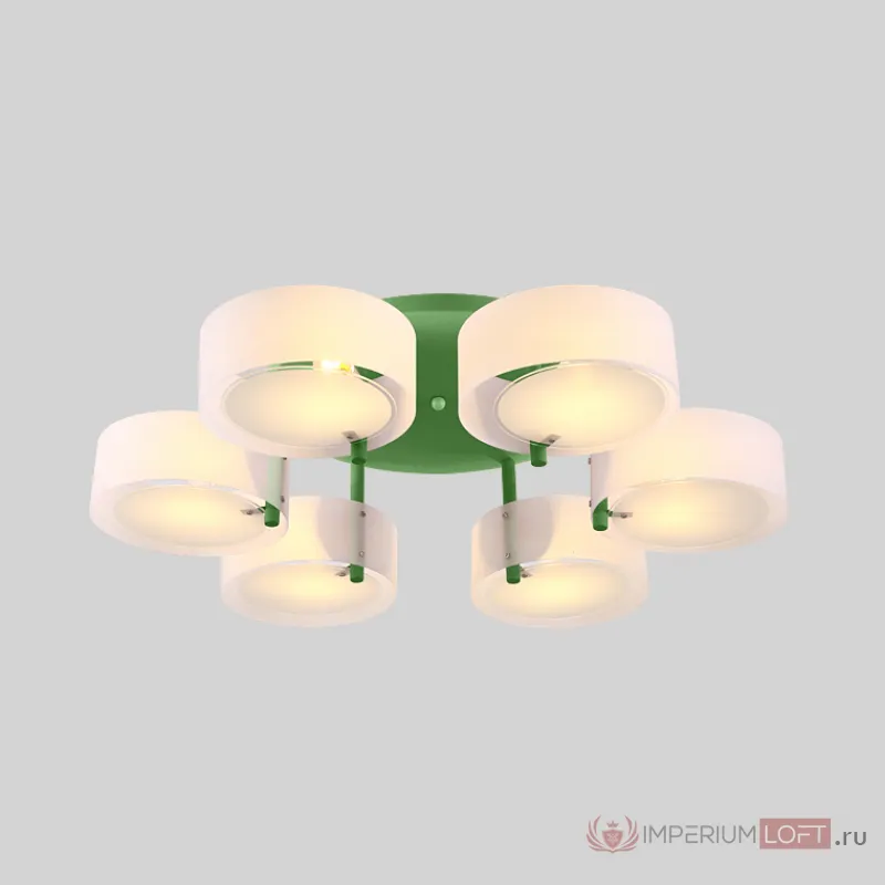 Потолочная люстра HEDDA D73 6 lamps Green от ImperiumLoft