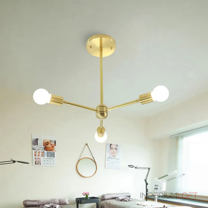 Люстра на штанге SPUTNIK D65 Gold