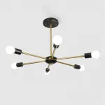 Люстра на штанге SPUTNIK D65 Gold/Black base