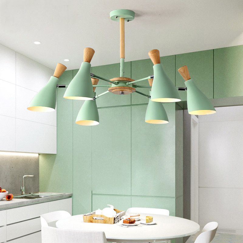 Люстра на штанге TUNE L8 Green от ImperiumLoft