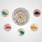 Люстра на штанге AGATE 8 Purple 18 от ImperiumLoft