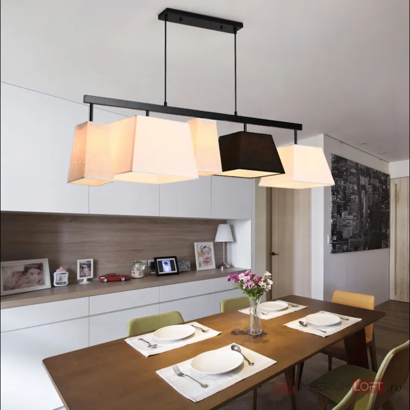 Подвесной светильник Parecchi Black L117 Square section от ImperiumLoft