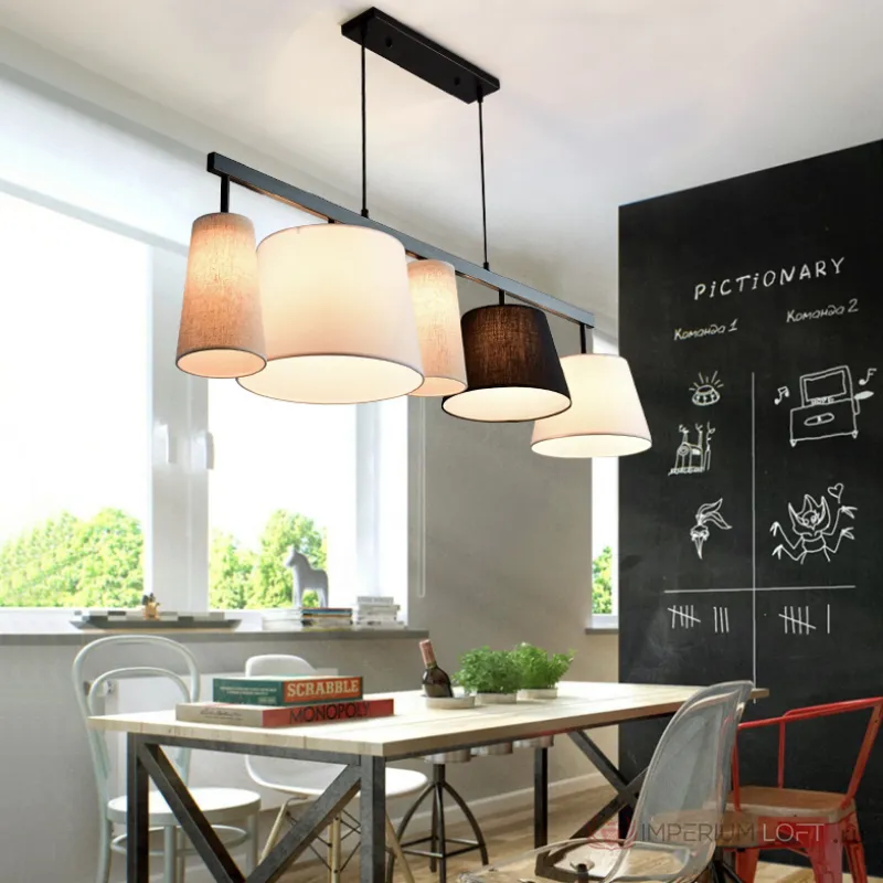 Подвесной светильник Parecchi Black L117 Square section от ImperiumLoft