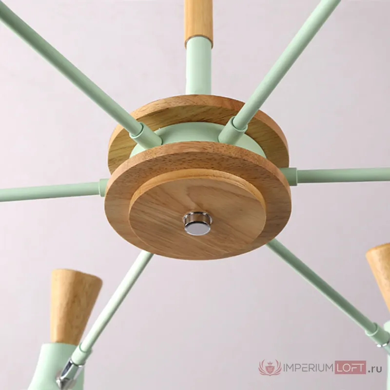 Люстра на штанге TUNE L8 Green от ImperiumLoft