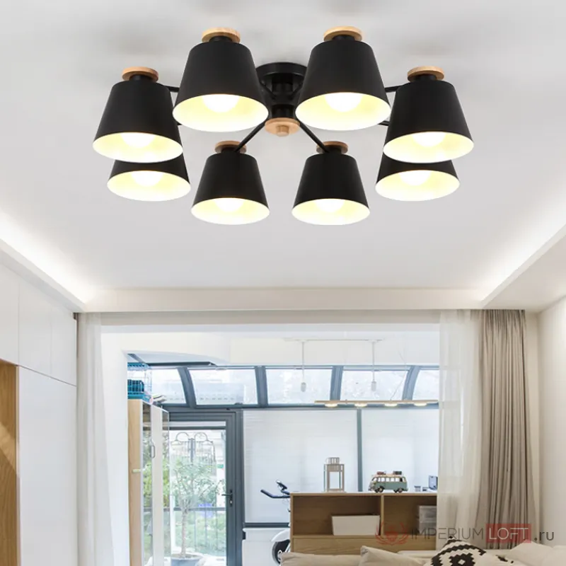 Люстра на штанге SCAD D80 Green от ImperiumLoft