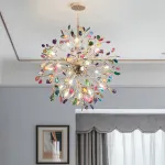 Люстра на штанге AGATE 8 Purple 18 от ImperiumLoft