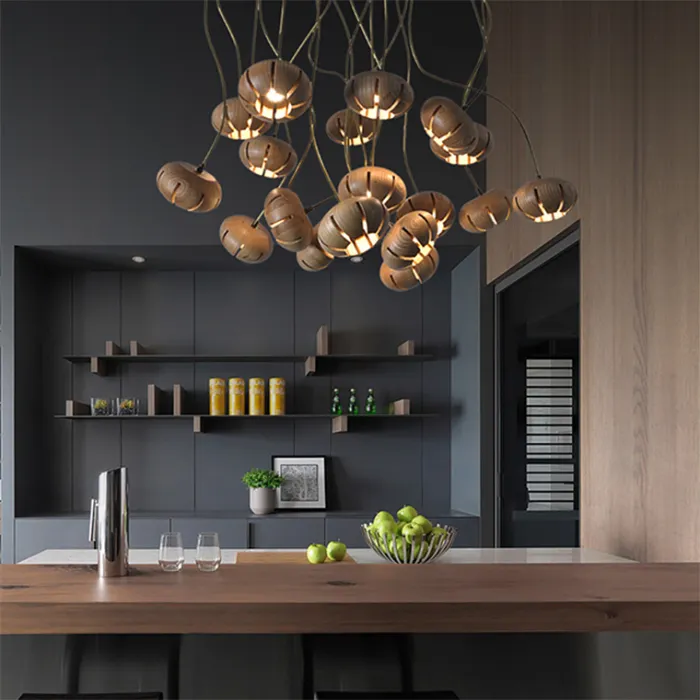 Дизайнерская люстра CAPSULES D60 Light wood от ImperiumLoft