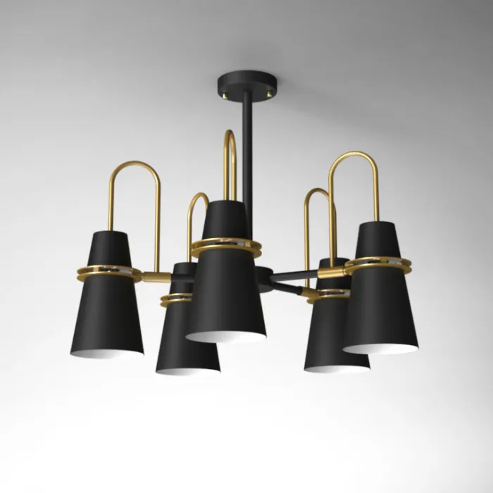 Люстра на штанге REINAR A D64 Black от ImperiumLoft