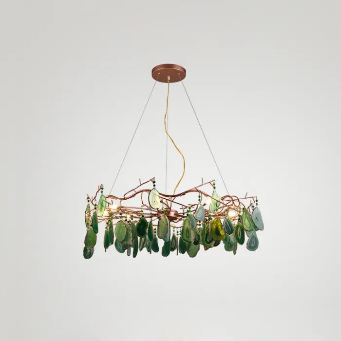 Подвесная люстра AGATE 9 D65 Green от ImperiumLoft