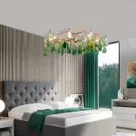 Подвесная люстра AGATE 9 D65 Green от ImperiumLoft