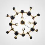 Дизайнерская подвесная люстра ATOMIC ROUND SUSPENSION Black