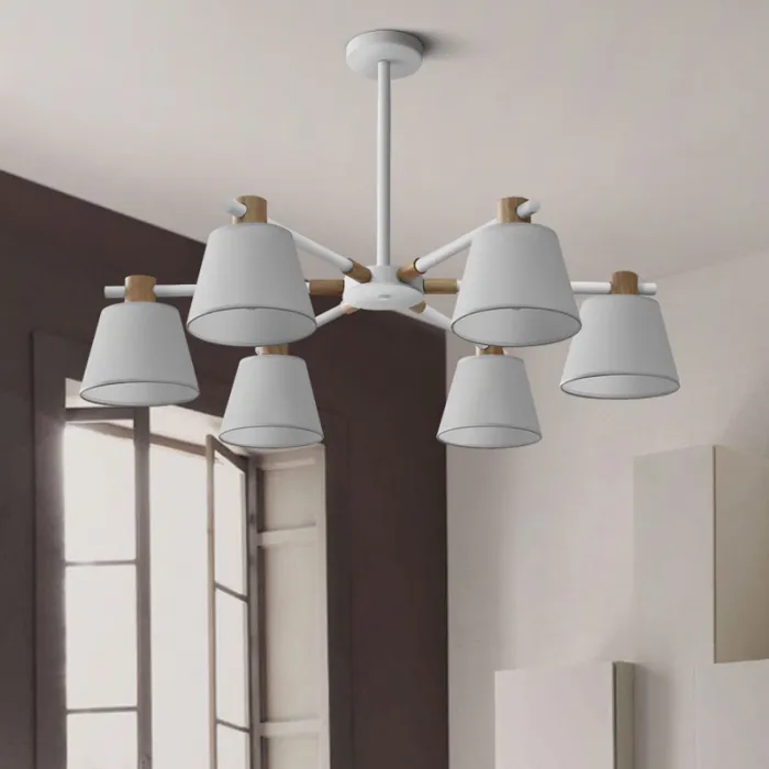 Потолочная люстра на штанге NATURA A YELLOW 8 от ImperiumLoft