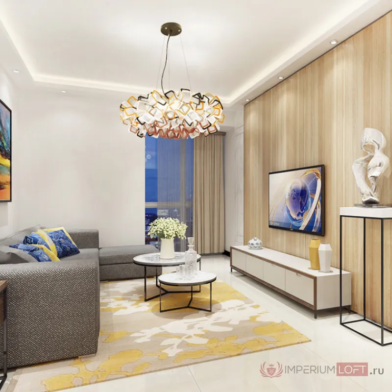 Подвесная люстра CLIZIA D53 Purple от ImperiumLoft