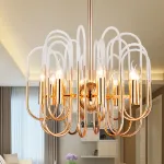 Люстра BRASS AND GLASS LOOP CHANDELIER D60 от ImperiumLoft
