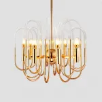 Люстра BRASS AND GLASS LOOP CHANDELIER D60 от ImperiumLoft
