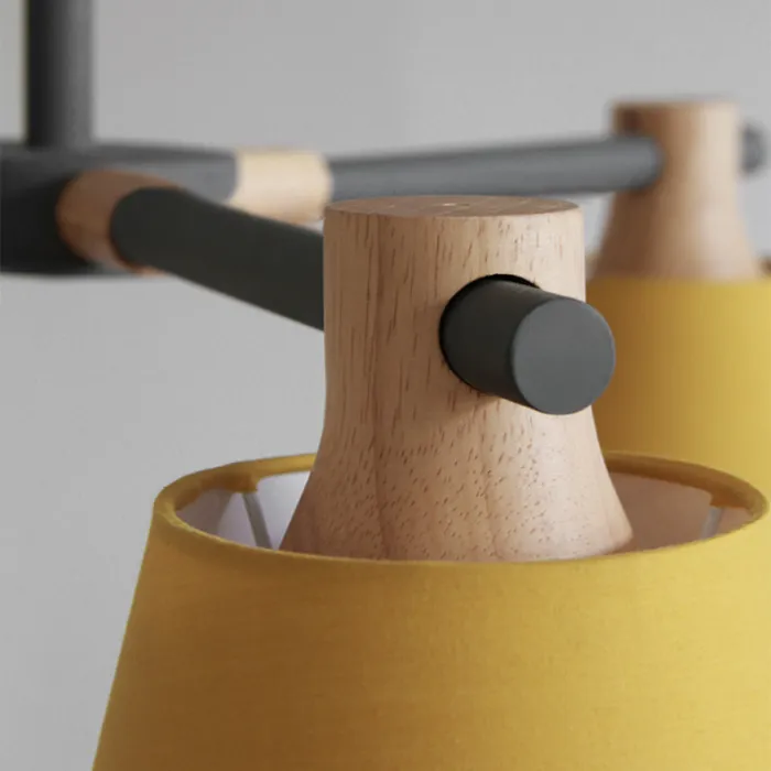 Потолочная люстра на штанге NATURA A YELLOW 8 от ImperiumLoft
