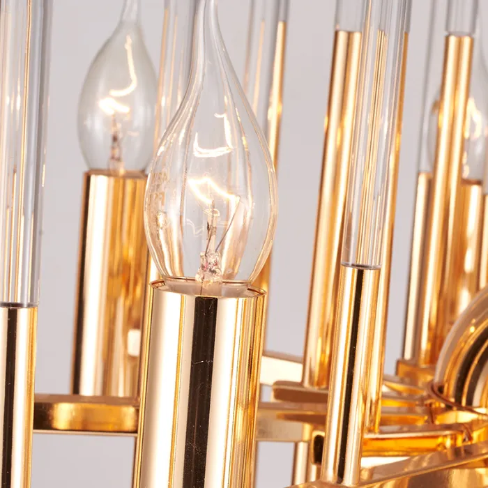 Люстра BRASS AND GLASS LOOP CHANDELIER D60 от ImperiumLoft