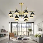 Люстра на штанге CONUS L8 Black от ImperiumLoft