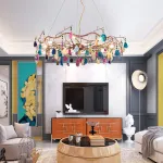 Подвесная люстра AGATE 9 D65 Green от ImperiumLoft