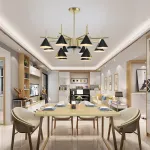 Люстра на штанге CONUS L8 Black от ImperiumLoft
