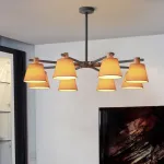 Потолочная люстра на штанге NATURA A YELLOW 8 от ImperiumLoft
