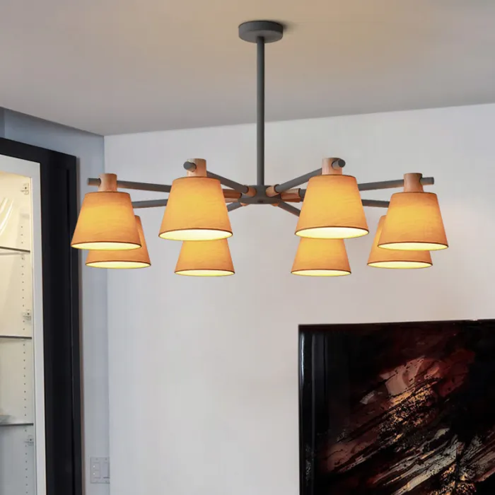 Потолочная люстра на штанге NATURA A YELLOW 8 от ImperiumLoft