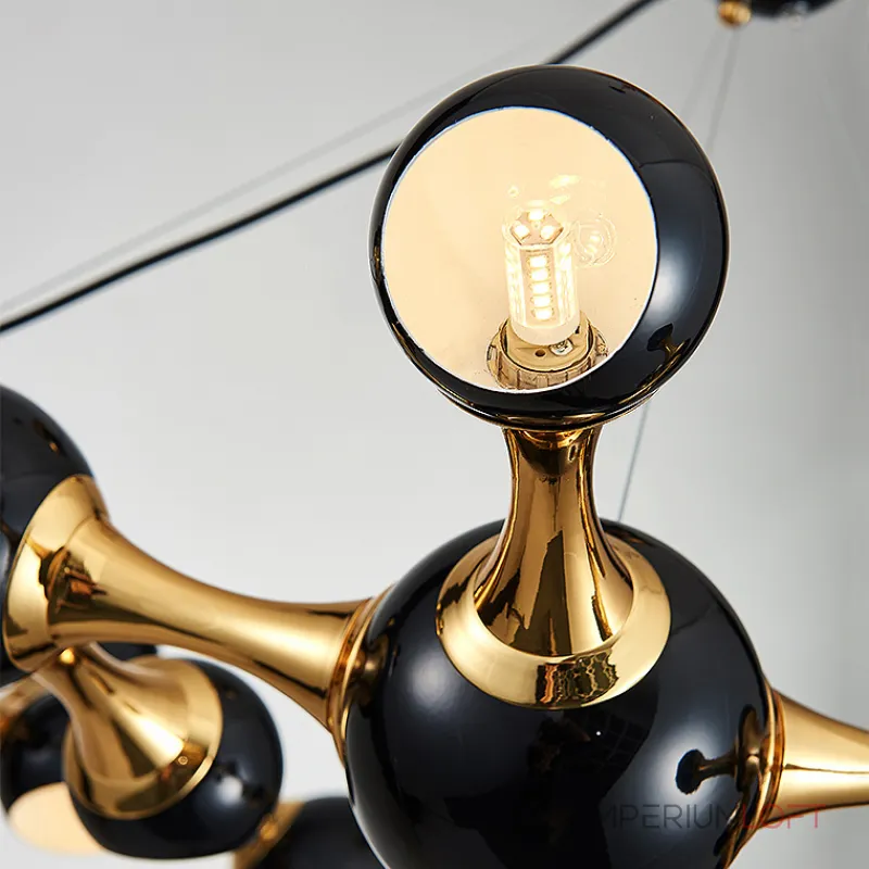 Дизайнерская подвесная люстра ATOMIC ROUND SUSPENSION Black