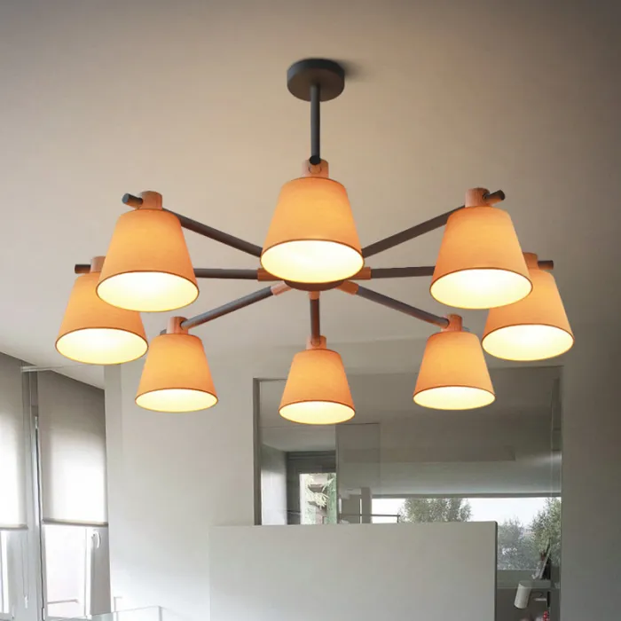 Потолочная люстра на штанге NATURA A YELLOW 8 от ImperiumLoft