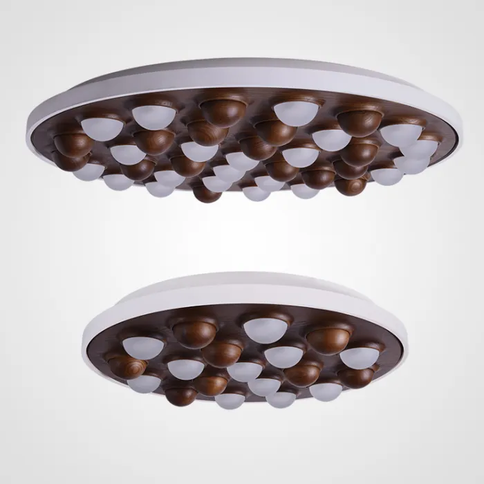 Потолочная люстра PIE D80 White/Dark wood от ImperiumLoft