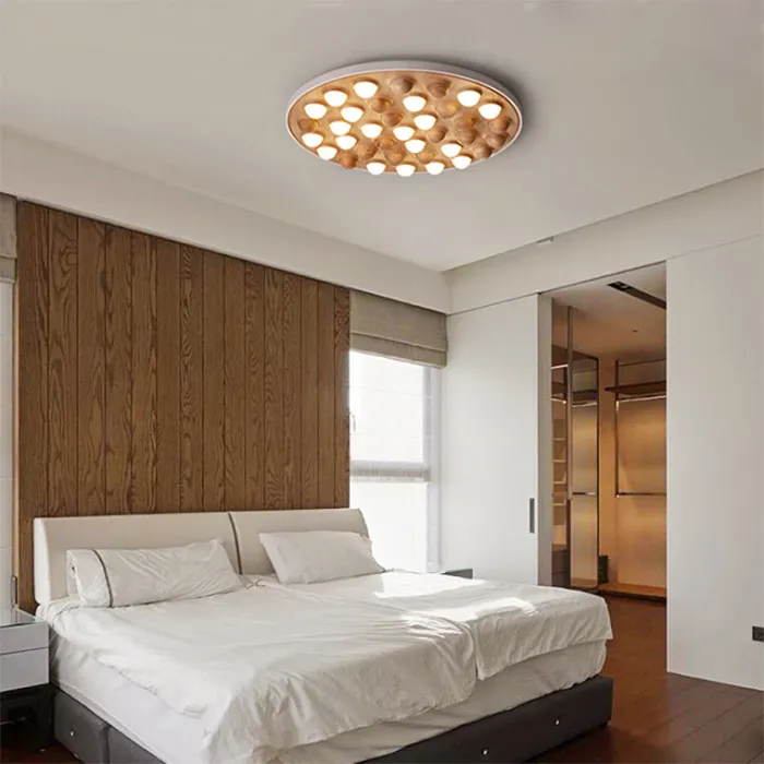 Потолочная люстра PIE D80 White/Dark wood от ImperiumLoft