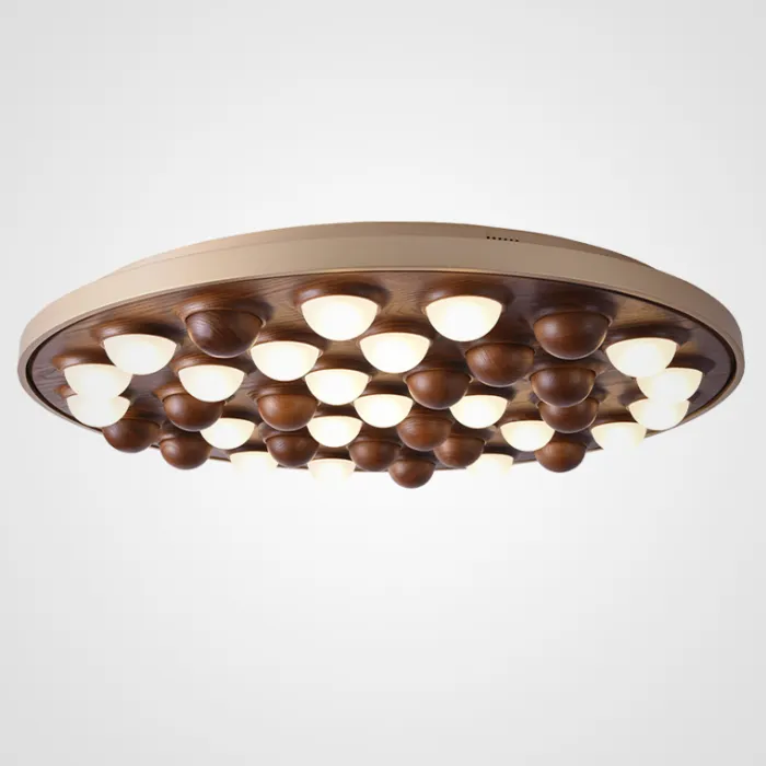 Потолочная люстра PIE D80 White/Dark wood от ImperiumLoft