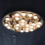 Потолочная люстра PIE D80 White/Dark wood от ImperiumLoft