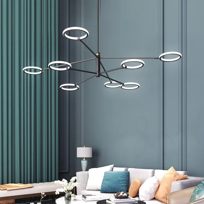 Люстра на штанге RINGLETS A Black от ImperiumLoft