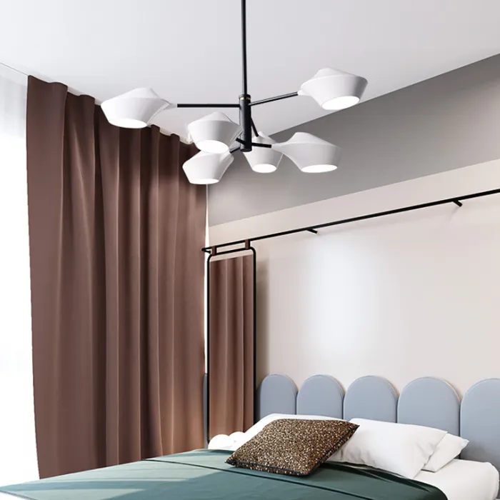 Люстра на штанге LANT D65 4 lamps Black/White от ImperiumLoft