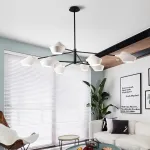 Люстра на штанге LANT D65 4 lamps Black/White от ImperiumLoft