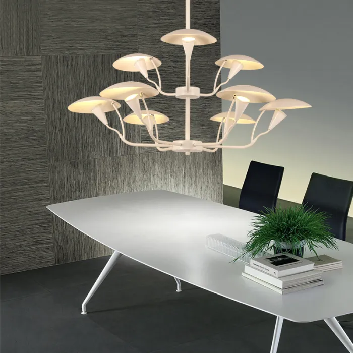Люстра на штанге SHELT D100 White от ImperiumLoft