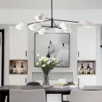 Люстра на штанге LANT D65 4 lamps Black/White от ImperiumLoft