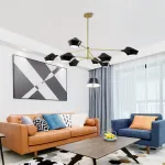 Люстра на штанге LANT D65 4 lamps Black/White от ImperiumLoft