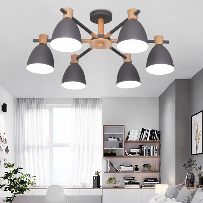 Потолочная люстра FOLKE 8 Gray от ImperiumLoft