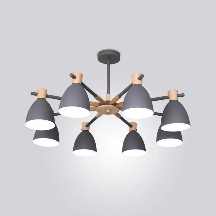 Потолочная люстра FOLKE 8 Gray от ImperiumLoft