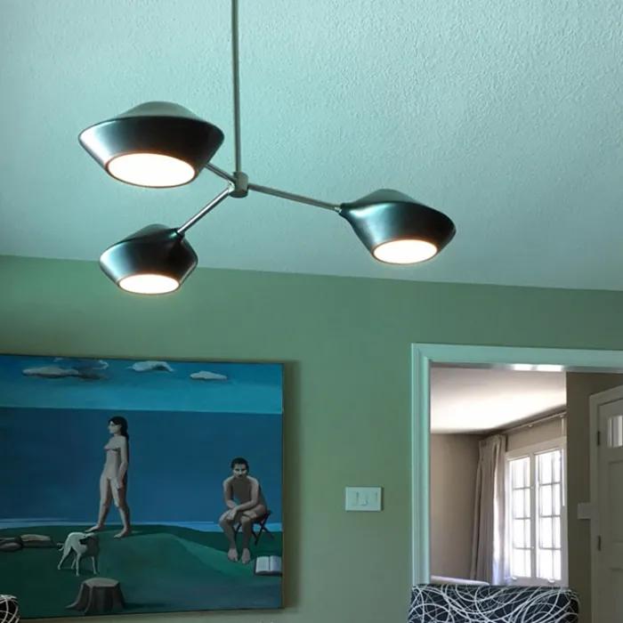 Люстра на штанге LANT D65 4 lamps Black/White от ImperiumLoft
