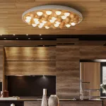 Потолочная люстра PIE D80 White/Dark wood от ImperiumLoft