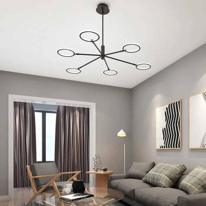 Люстра на штанге RINGLETS A Black от ImperiumLoft