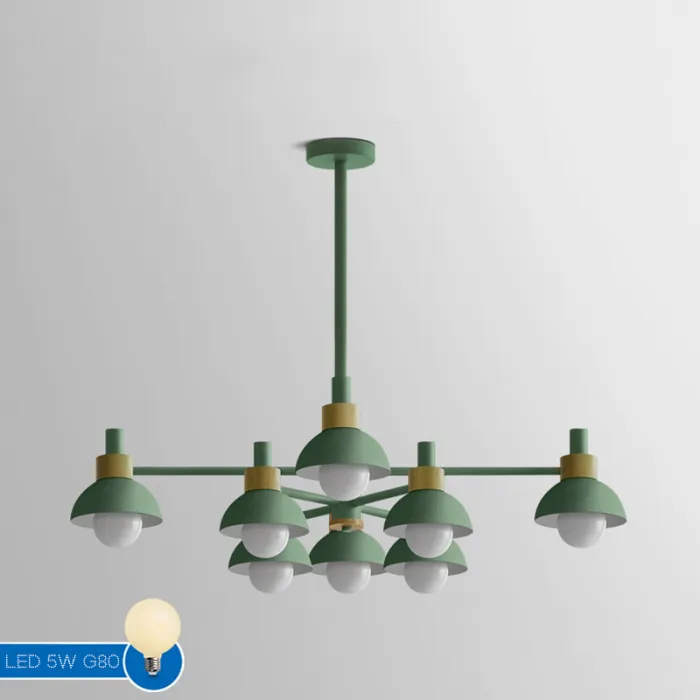 Люстра на штанге FANTA A 8 lights Green от ImperiumLoft