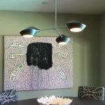 Люстра на штанге LANT D65 4 lamps Black/White от ImperiumLoft