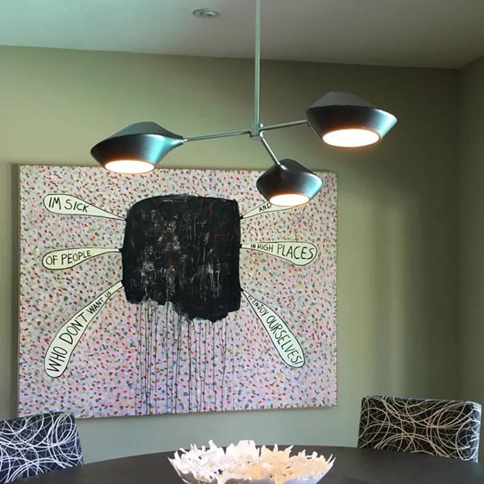 Люстра на штанге LANT D65 4 lamps Black/White от ImperiumLoft