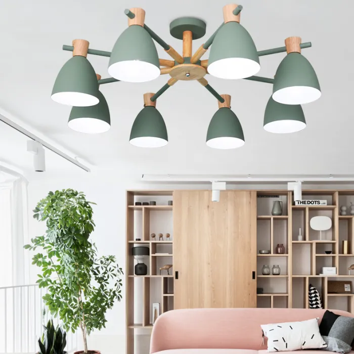 Потолочная люстра FOLKE 8 Gray от ImperiumLoft