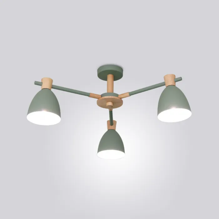 Потолочная люстра FOLKE 3 Green от ImperiumLoft
