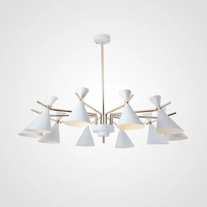 Люстра на штанге FRANKA D120 10 lamps White от ImperiumLoft